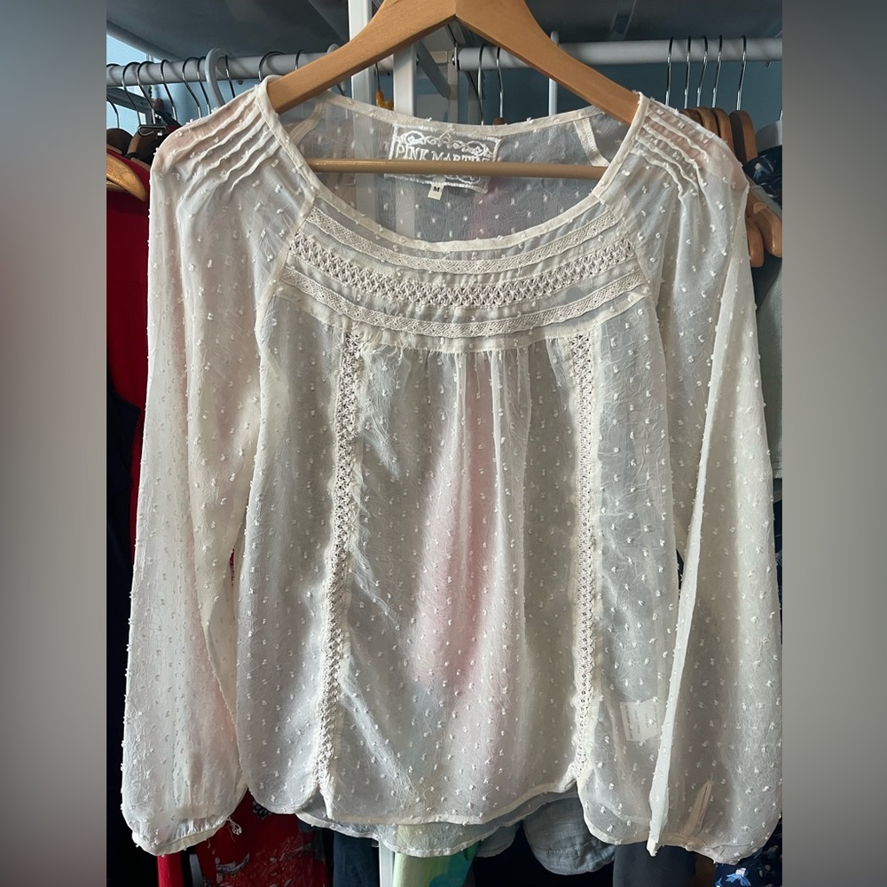 Pink Martini Sheer Blouse